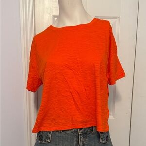 Old Navy Vibrant Orange Crop Top